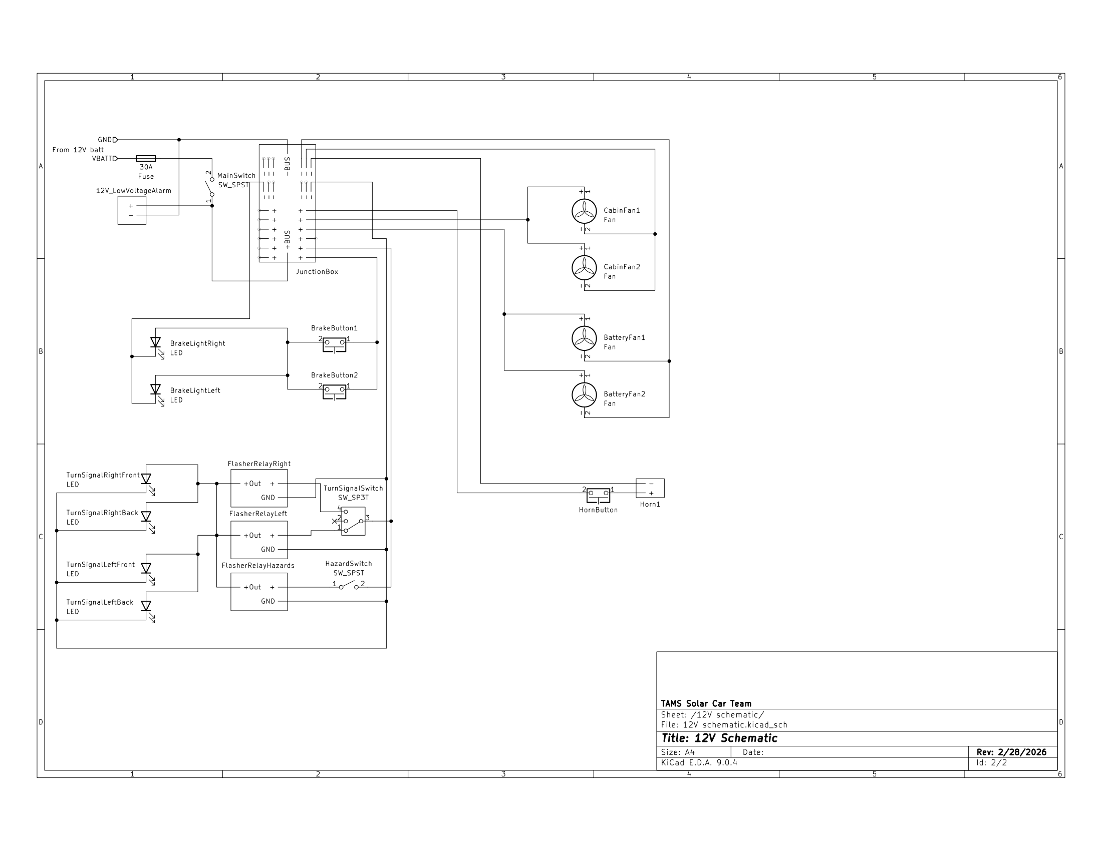 12V electrical system schematic