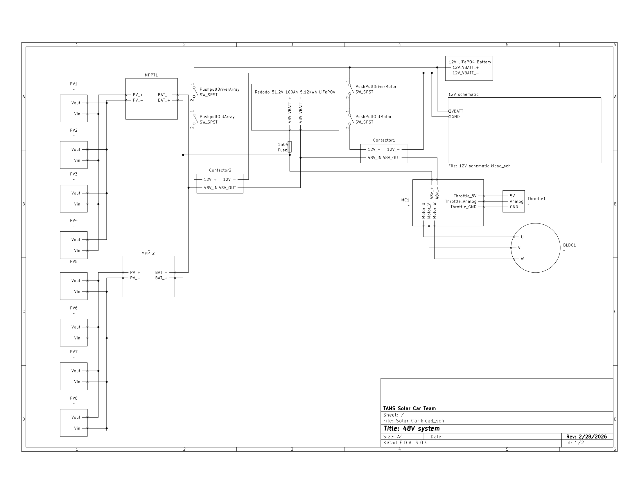 48V electrical system schematic